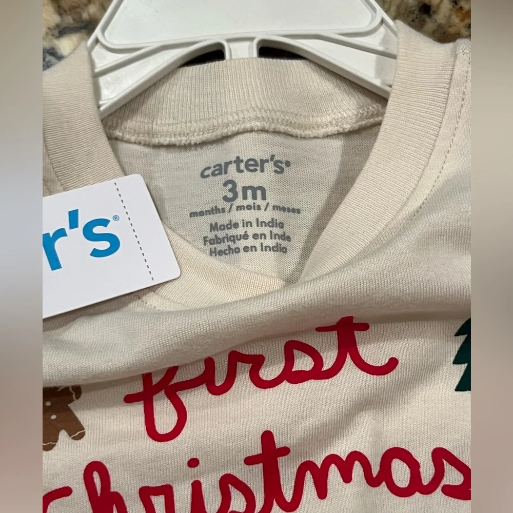 NWT Carter's Baby 2pc First Christmas Ever Long Sleeve Bodysuit & Pants Set